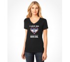 I Love USA and My Heart Stands with Israel Black XL Women's V-Neck T-Shirt